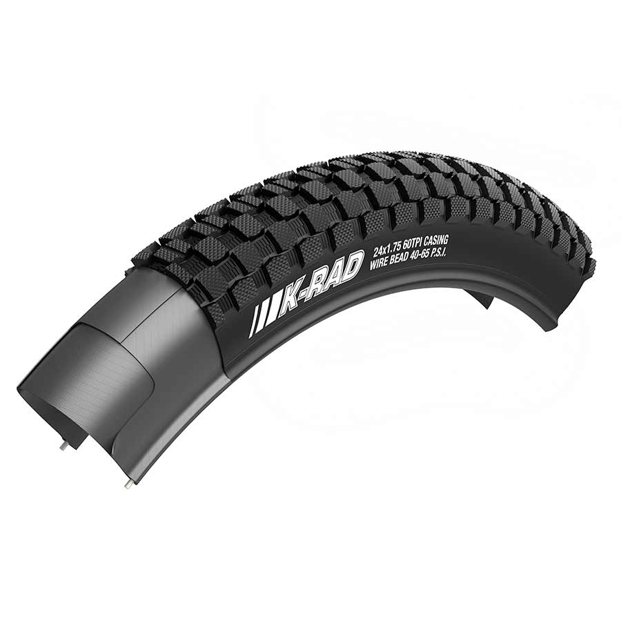 Kenda, K-Rad, Tire, 26''x2.30, Wire, Clincher, PRC, 60TPI, Black