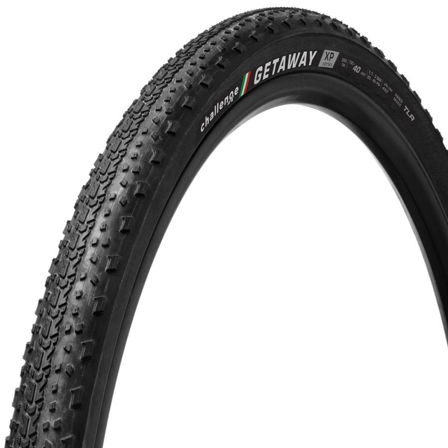 Challenge, Getaway XP, Gravel Tire, 700x40C, Folding, Tubeless Ready, SmartPlus, Corazza Armor Gold, 260TPI, Black