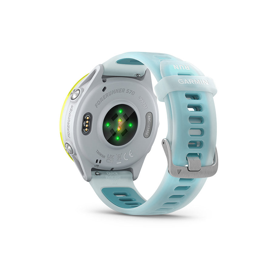 Garmin, Forerunner 570 47mm, Watch, Watch Color: Slate Grey, Wristband: Translucent Black/Black - Silicone